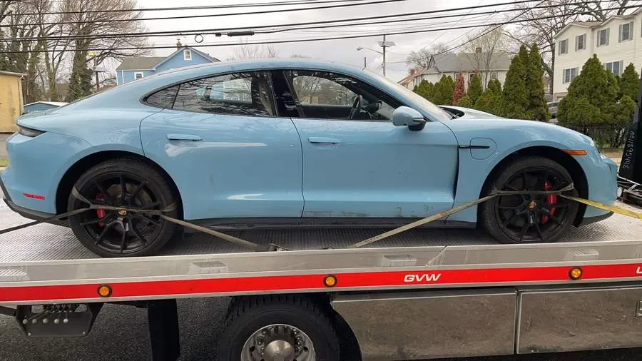 Porsche Taycan GTS flatbed towing NJ