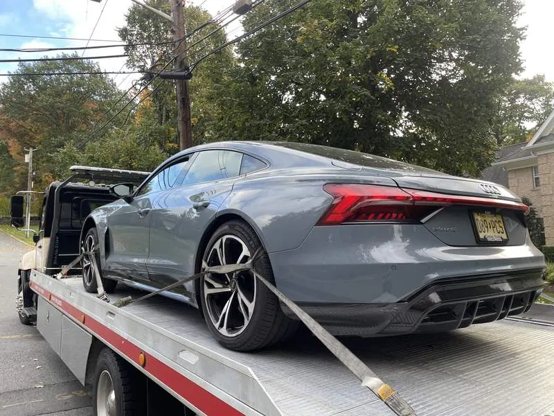 Audi e-tron GT flatbed towing Englewood NJ