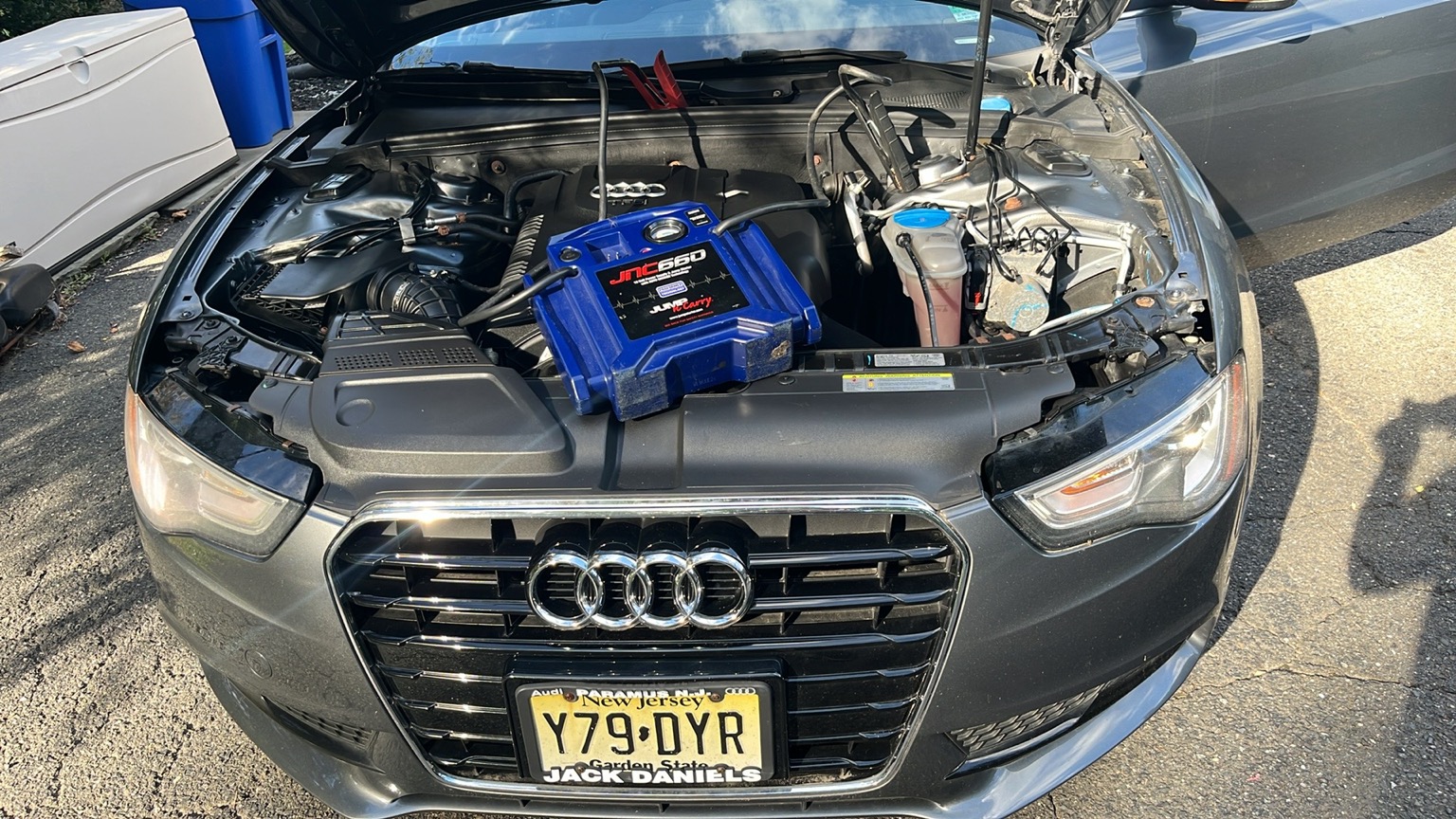 Audi jump start roadside assistance job by XXCELL Towing